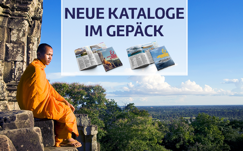 Neue Kataloge im Gepäck.
