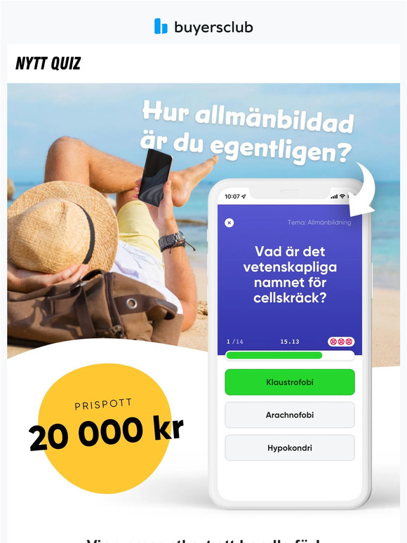 Ett nytt Quiz har startat med 20K i prispotten!