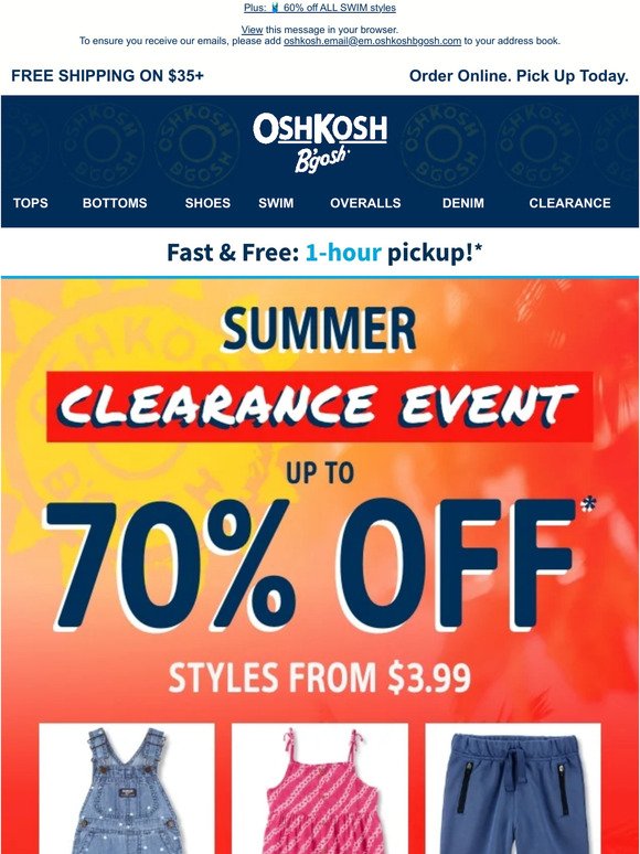 ‼️☀️ Up to 70% off ☀️‼️ The Summer Clearance Event