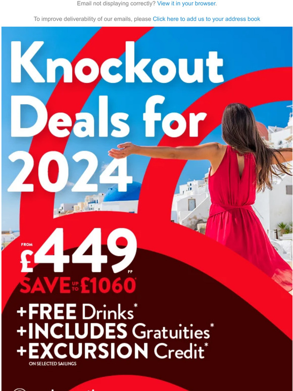 Cruise Nation Knockout Deals for 2024 fr £449 Milled