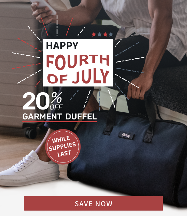 Happy Fourth of July. Get 20% OFF the Garment Duffel to Celebrate.