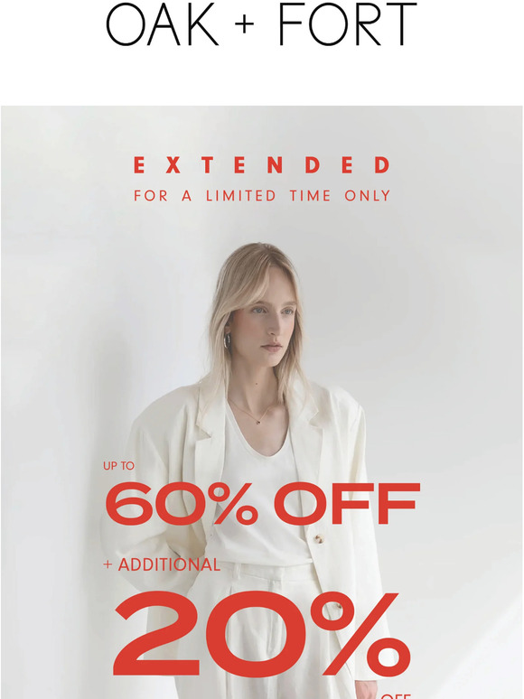 SUMMER SALE EXTENDED — UP TO 60% OFF + ADDITIONAL 20% OFF