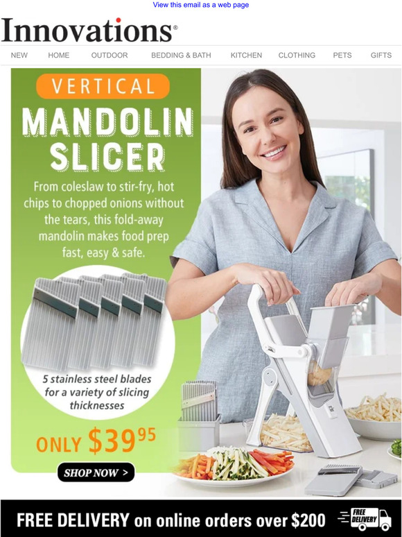 Innovations Foldaway mandolin—makes food prep fast, easy and safe