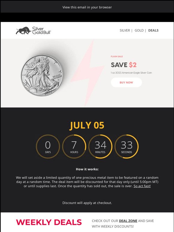 🦅Flash Sale: 1 oz 2023 American Eagle Silver Coin | United States Mint🦅