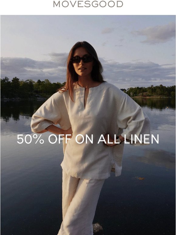 ONLY TODAY: 50% OFF ON ALL LINEN