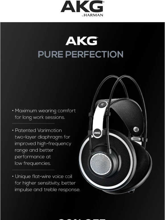 AKG K702 Studio Headphones at 30% off