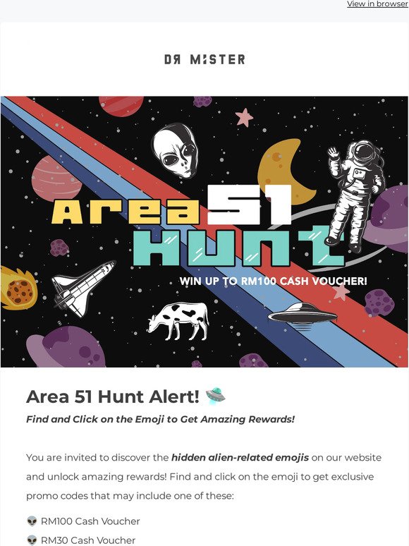👽 Join Area 51 Hunt for Promo Code Worth RM100!
