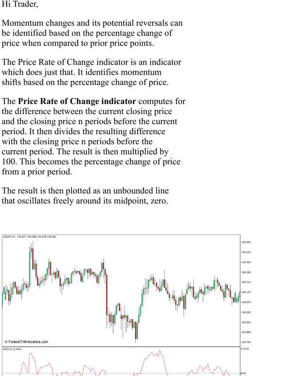 forexmt4indicators [Download] Price Rate of Change Indicator for MT4