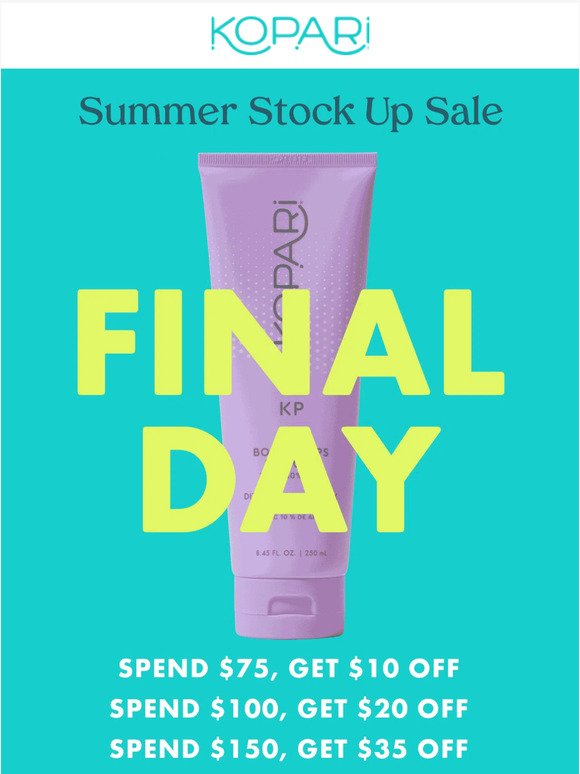 LAST DAY ⏰ Summer Stock Up Sale