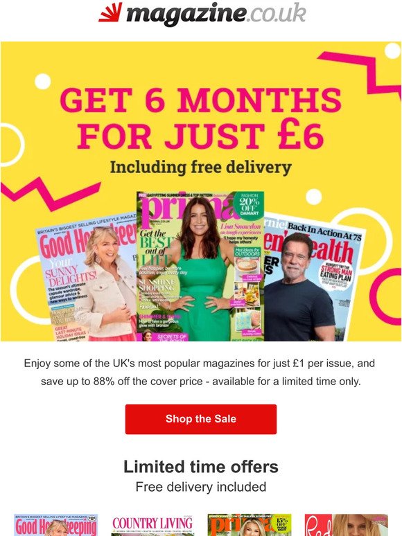 SALE - 6 months for just £6