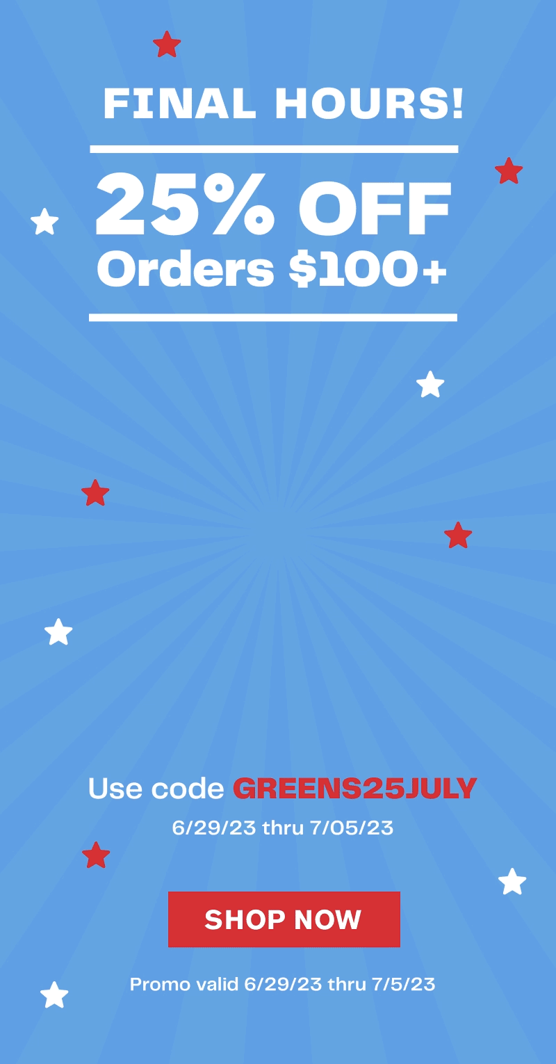 Amazing Grass Hurry! Our July 4th Sale Ends Soon! Milled