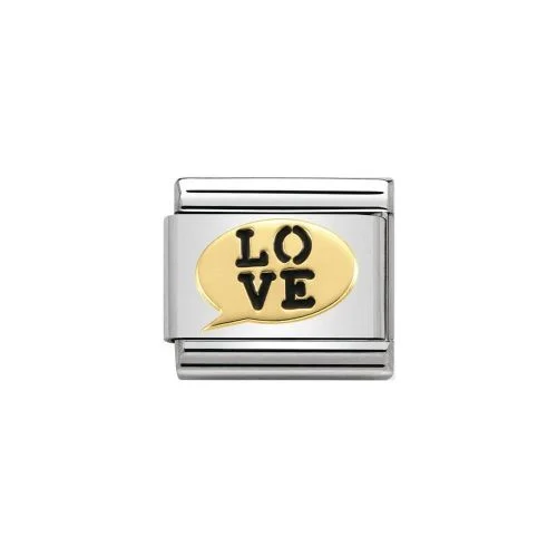 Image of Classic Gold & Black Comics Love Charm