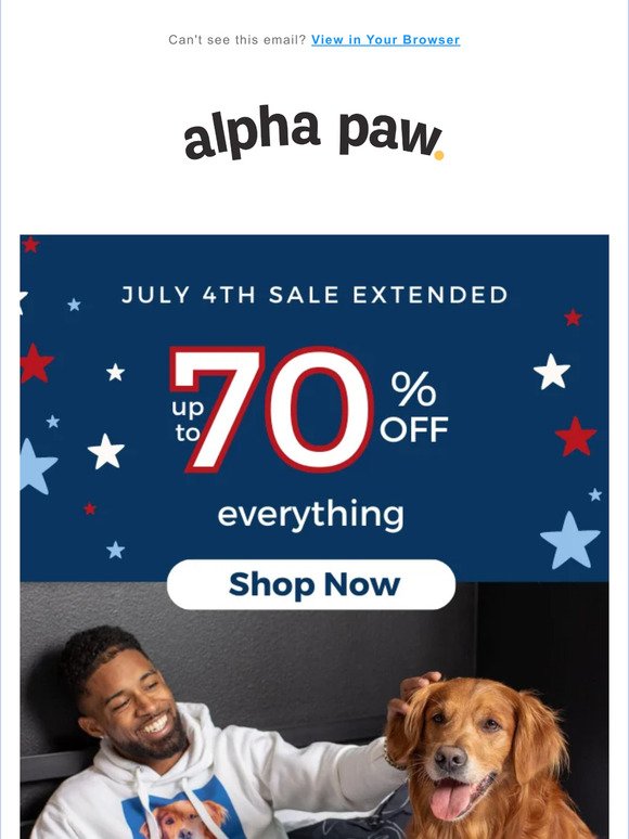Hey Pet Parents, July 4th Deal Extended...