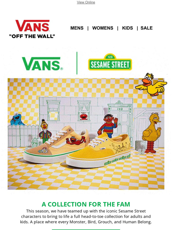 Vans x Sesame Street Available Now! 🟢🟡