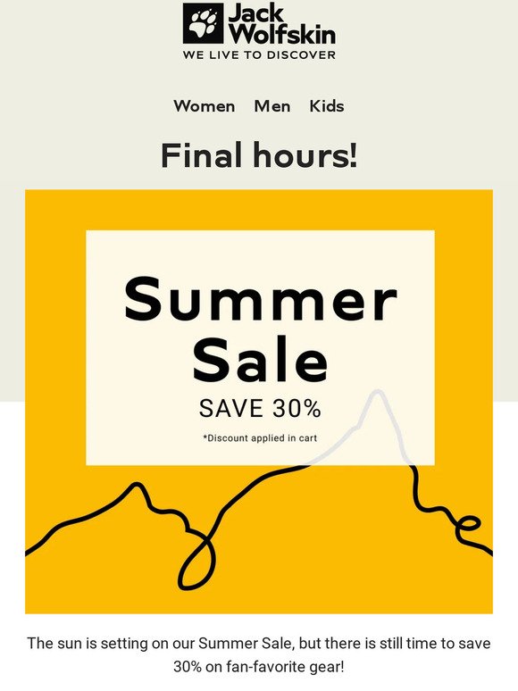 ⏳ Final hours of the Summer Sale! ☀️