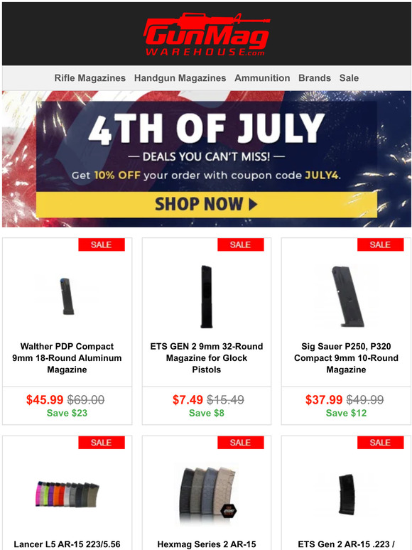 Extended 4th Of July Sale | ETS Glock 9mm 32rnd Mag For $7.49