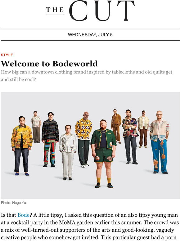 The Cut: Welcome to Bodeworld | Milled
