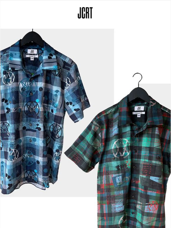 JCRT The Ragged Kingdom Love Infinite Plaid Short Sleeve Shirt | M