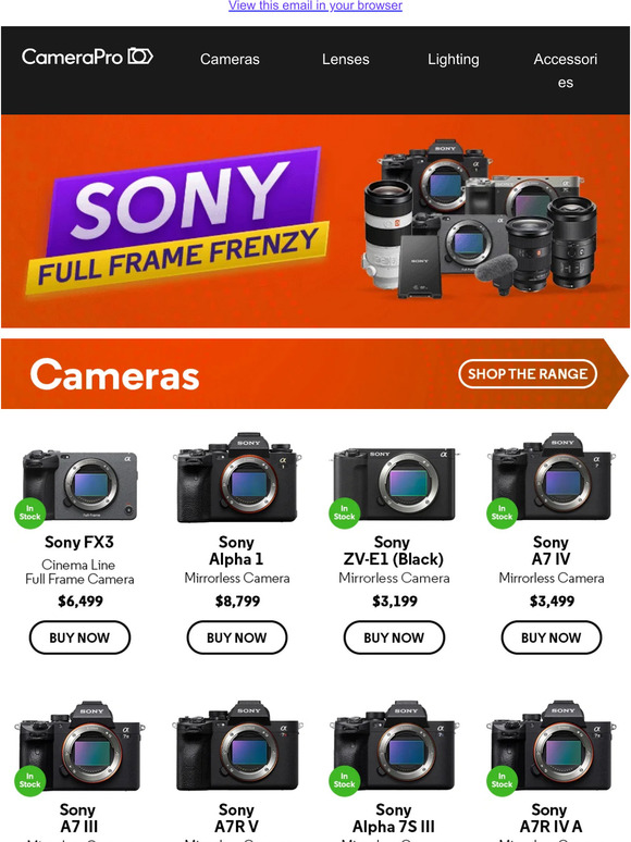 Sony Frenzy Sale: Get the Best Deals on Cameras and Lenses Today!