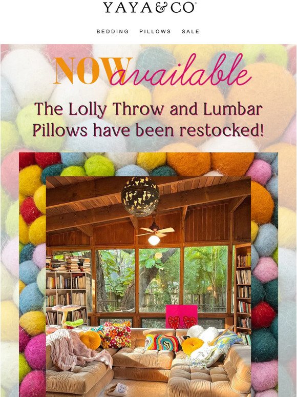 The Lolly Throw & Lumbar Pillows Have Been Restocked 🌈