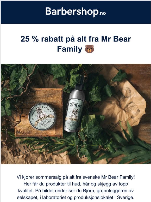 Tilbud på alt fra Mr Bear Family 🐻 Ny parfyme fra Stora Skuggan