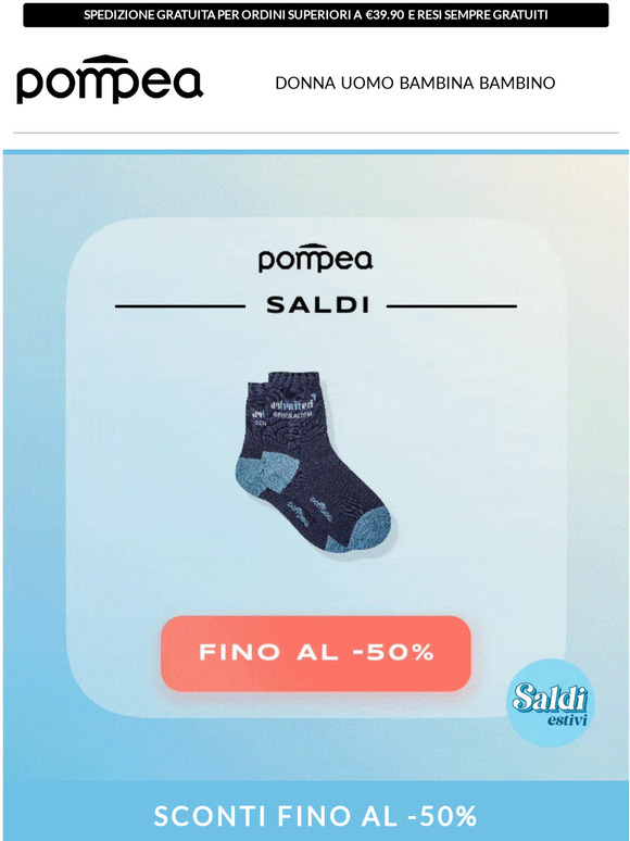 I SALDI iniziano ora! Fino al -50% sul catalogo 🎯
