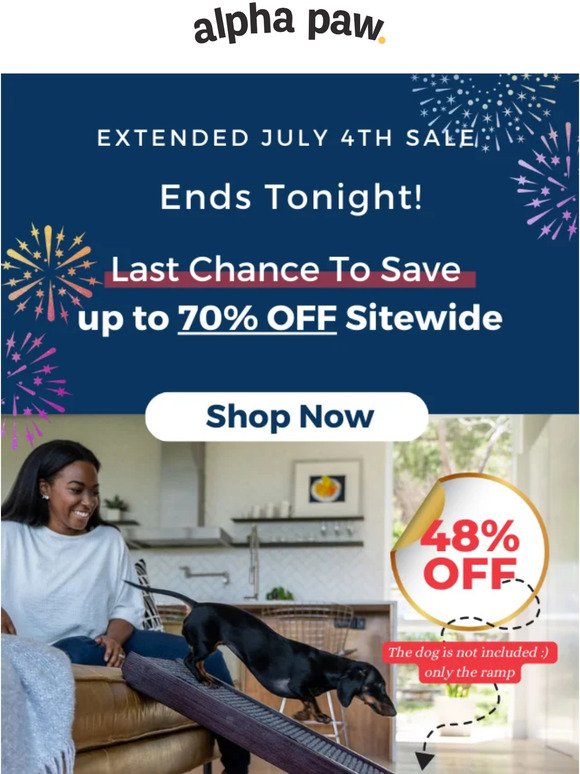 Hey LAST 12 HOURS: up to 70% Off July 4th Sale