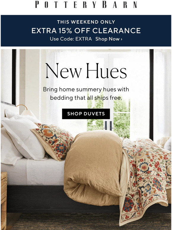 Pottery Barn Summer bedding looks we love. Milled
