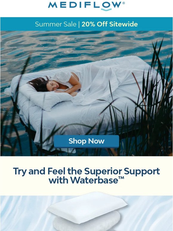 🌞 Mediflow's Big Summer Sale: Get 20% Off Water Pillows