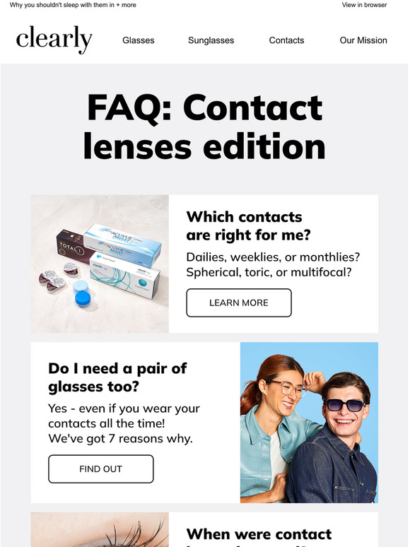 Clearly AU and NZ Your contact lens questions, answered Milled