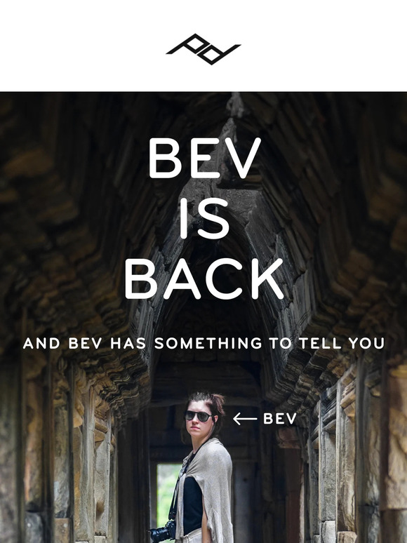 It's Bev. Remember me?