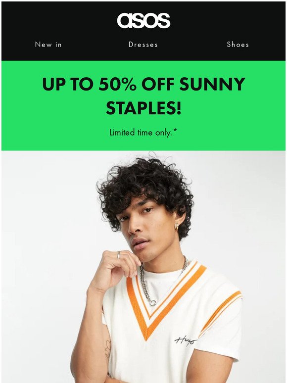 Up to 50% off sunny staples 🌞