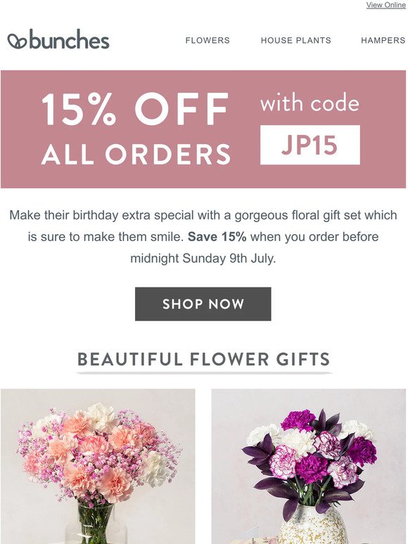Make their day extra special and save 15% with code JP15