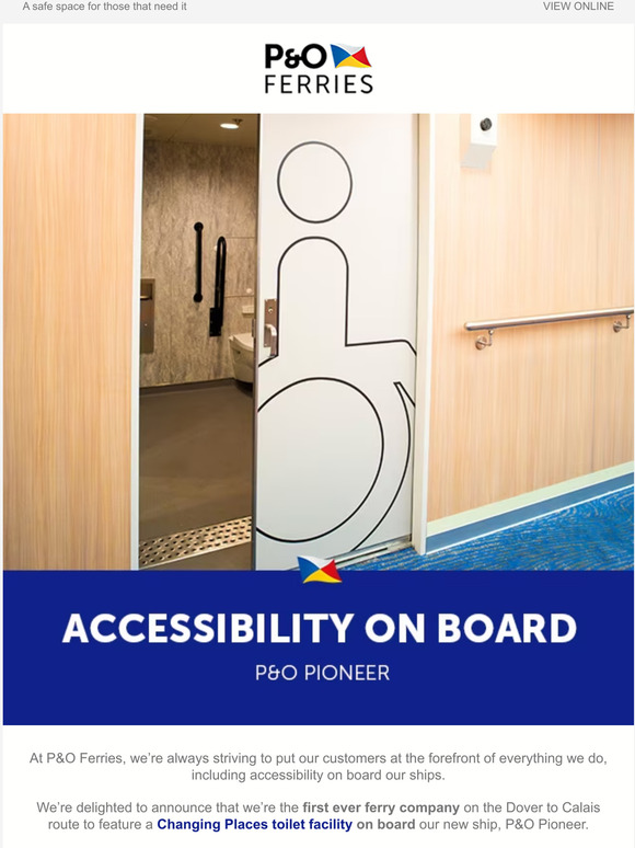Accessibility on board P&O Pioneer