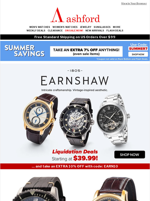 EARNSHAW Liquidation Sale is Here!