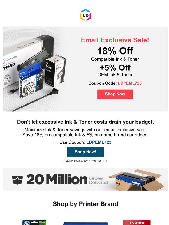 Email Exclusive | Compatible + OEM Ink Savings!