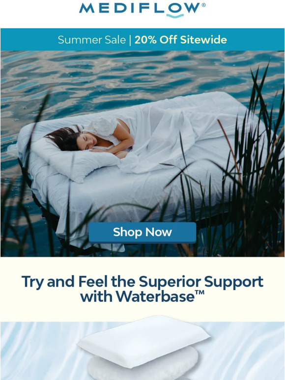 🌞 Mediflow's Big Summer Sale: Get 20% Off Water Pillows