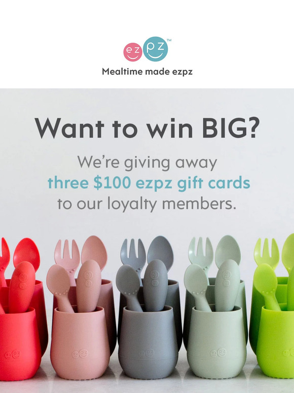 Enter to win a $100 ezpz gift card!