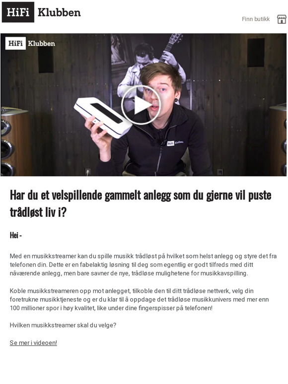 Spill musikk trådløst på ditt gamle anlegg