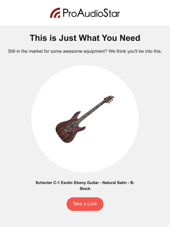 ProAudioStar 🎤 Schecter C1 Exotic Ebony Guitar Natural Satin B