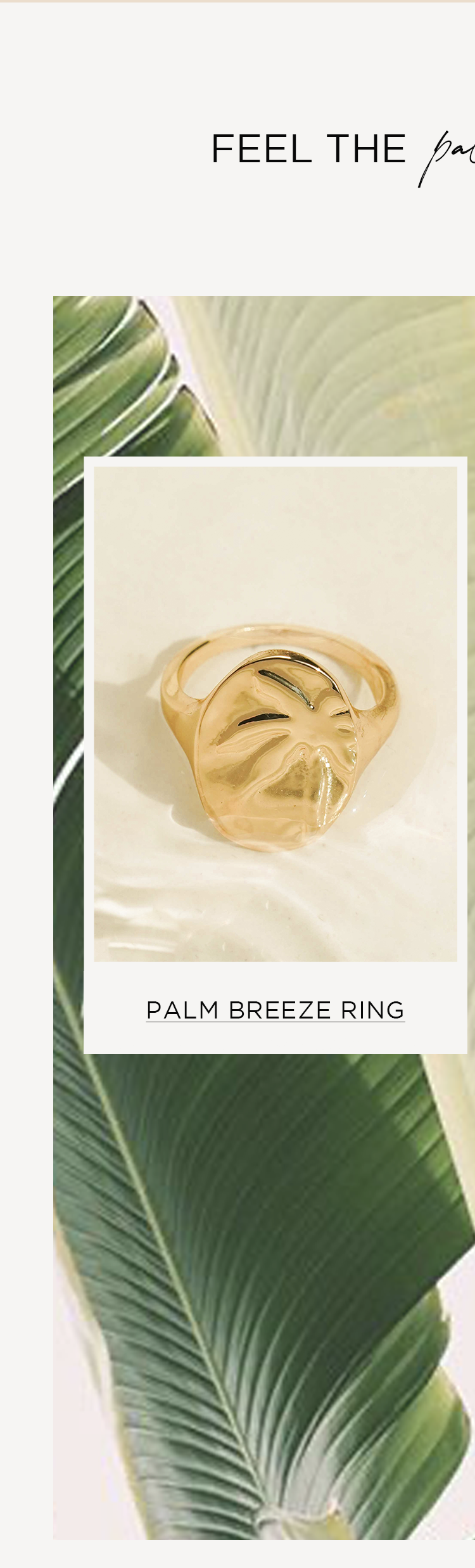 Feel The Palm Breeze | Palm Breeze Ring