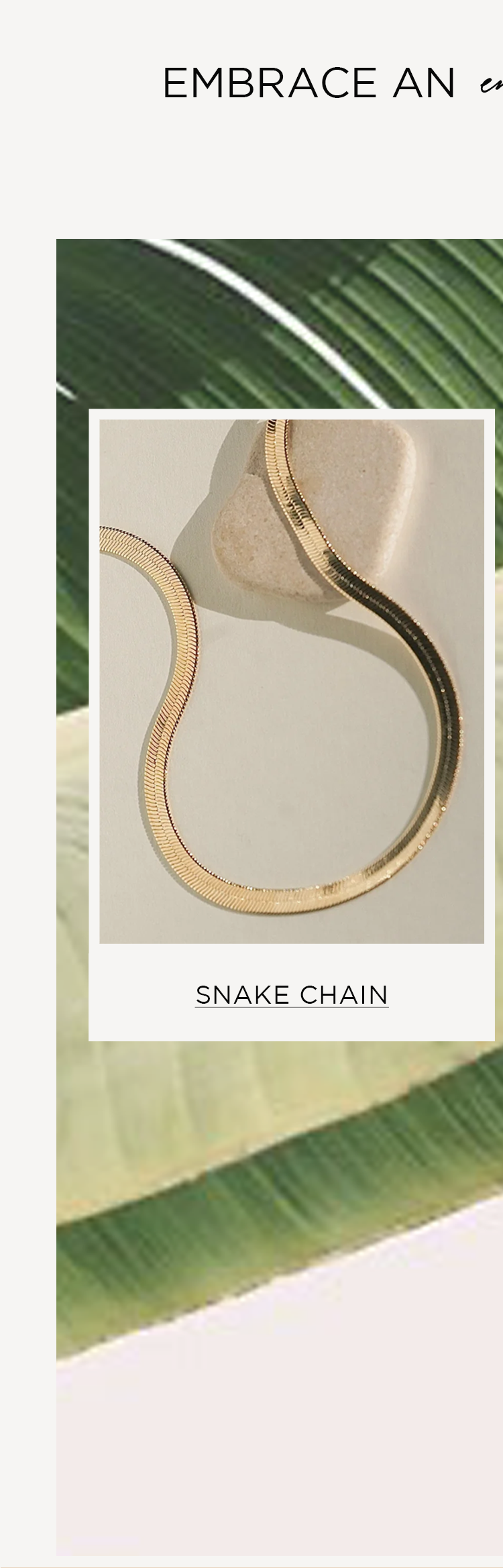 Embrace an endless Summer | Snake Chain
