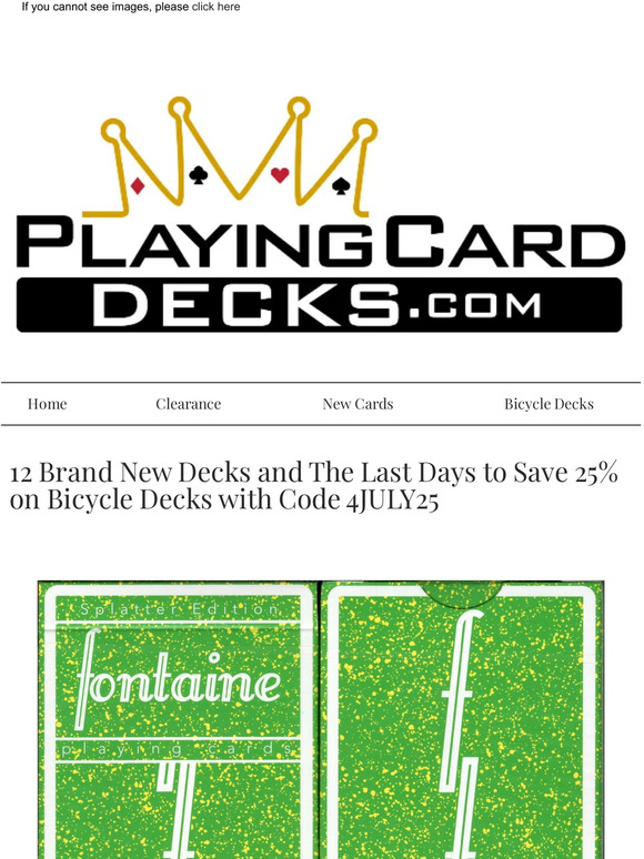 😱 12 NEW Decks + 25% Off Bicycle Decks