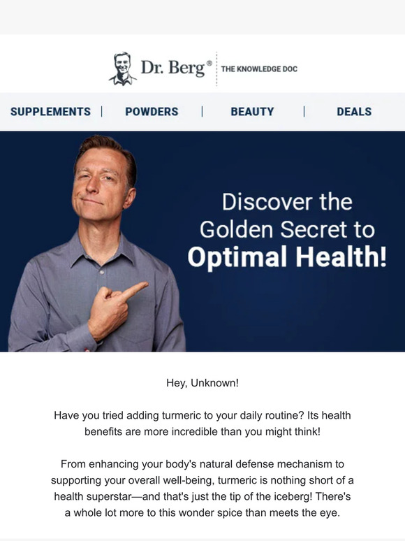 Dr Berg Get the Inside Scoop on Turmeric's Remarkable Health Benefits