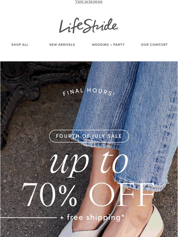 ENDS TONIGHT! Up to 70% off + Free shipping