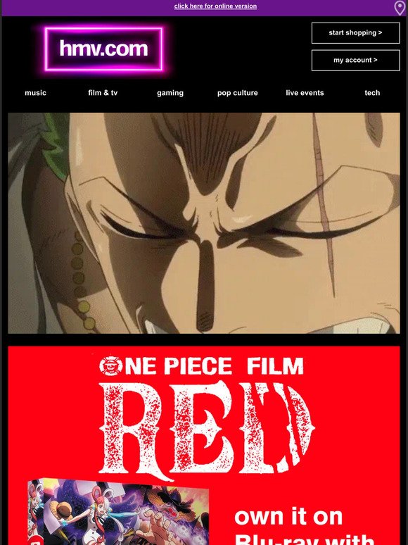 One Piece Film Red | exclusive@hmv 🏴‍☠️
