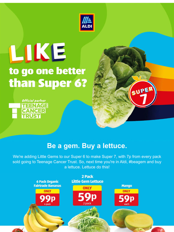 Aldi UK Be a gem. Buy a lettuce Milled