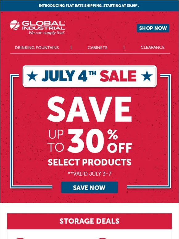 Save up to 30% for our July 4th Sale!