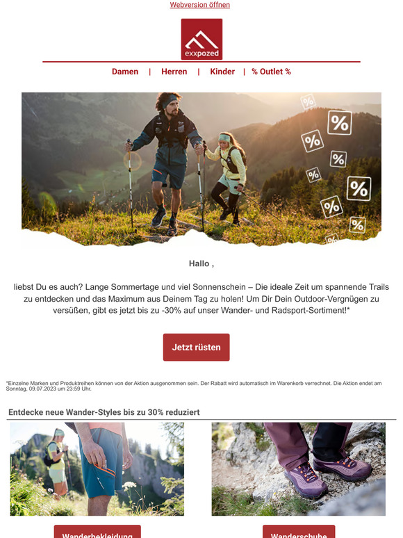 Bis zu -30% auf NEUHEITEN: Alles fürs Wandern & Biken 😍