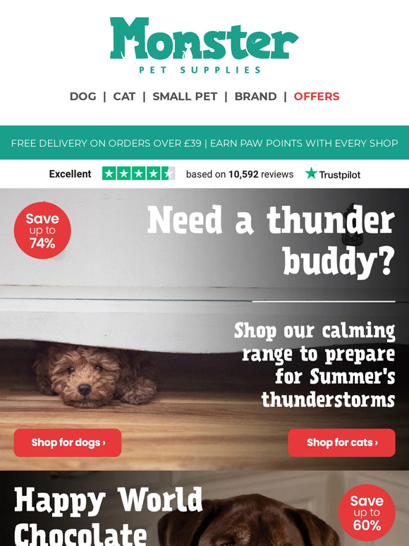 Monster Pet Supplies Earn Paw Points when you shop Milled